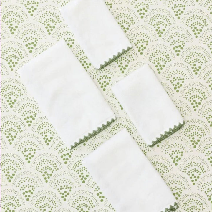 Powder Bath Towel - Green Stitching Bath Towels Weezie 