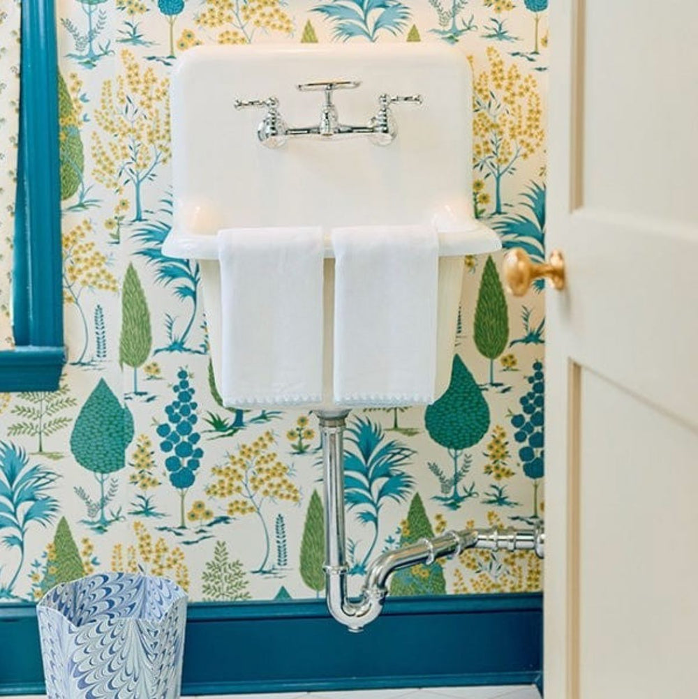 Powder Bath Towel - Light Blue Stitching Bath Towels Weezie 