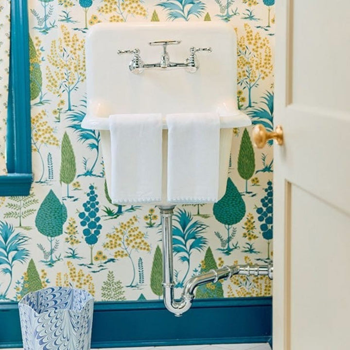 Powder Bath Towel - Light Blue Stitching Bath Towels Weezie 