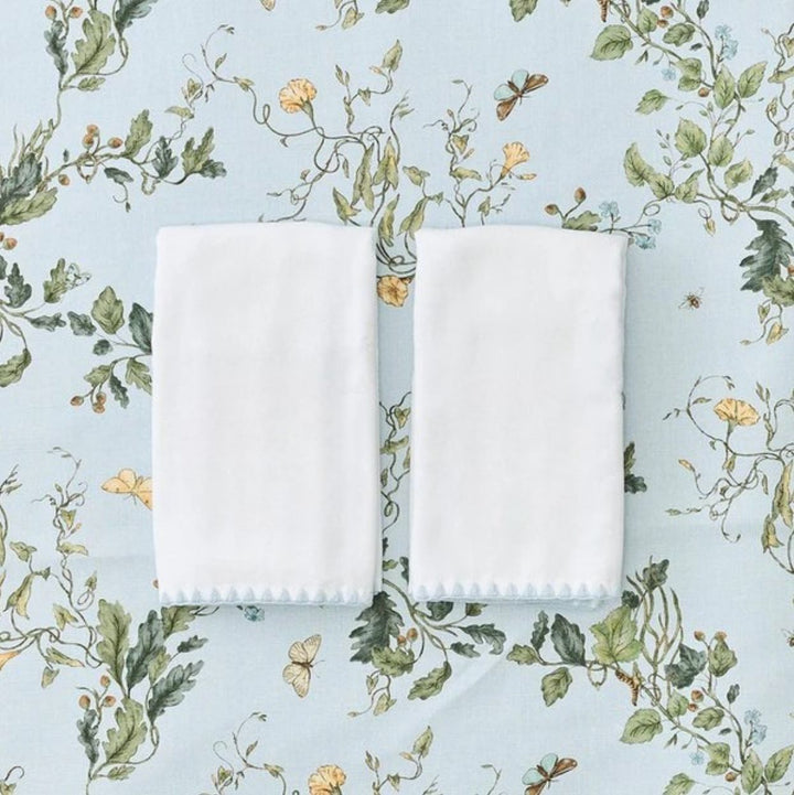 Powder Bath Towel - Light Blue Stitching Bath Towels Weezie 
