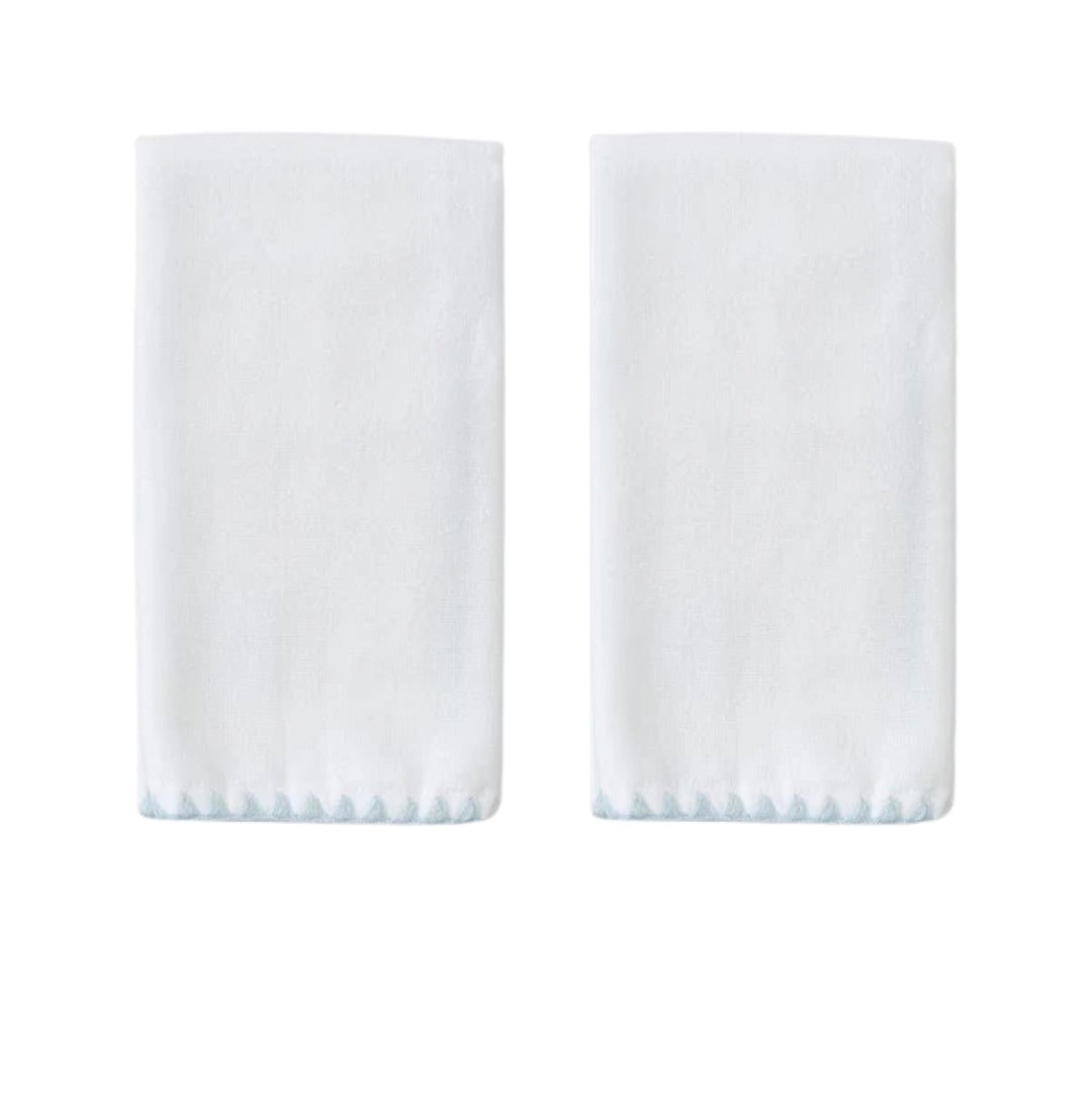 Powder Bath Towel - Light Blue Stitching Bath Towels Weezie Standard 