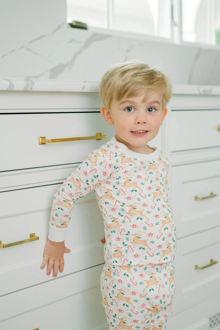 Prancer 2 Piece PJ Set Boy Pajamas Proper Peony 