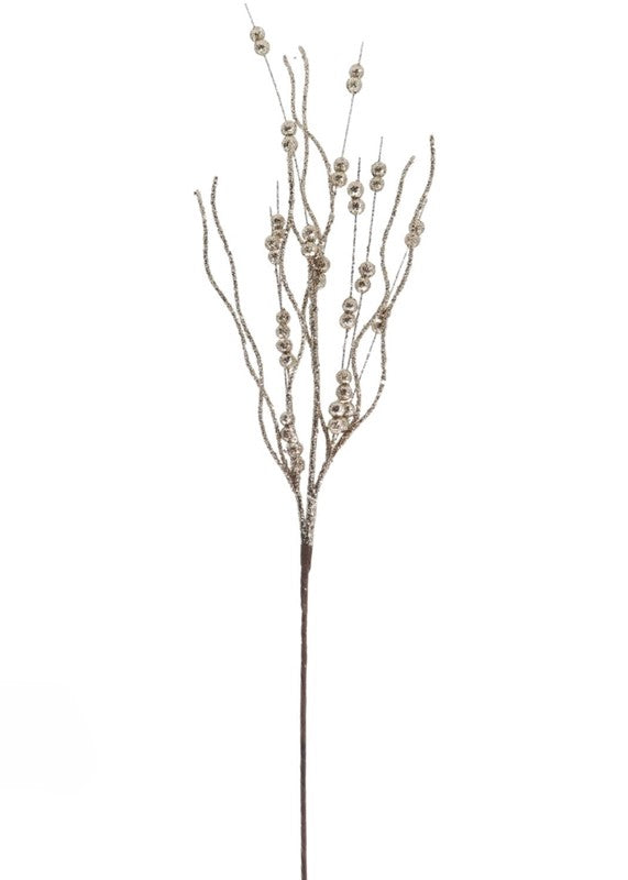 Gold Glittered Willow Branch