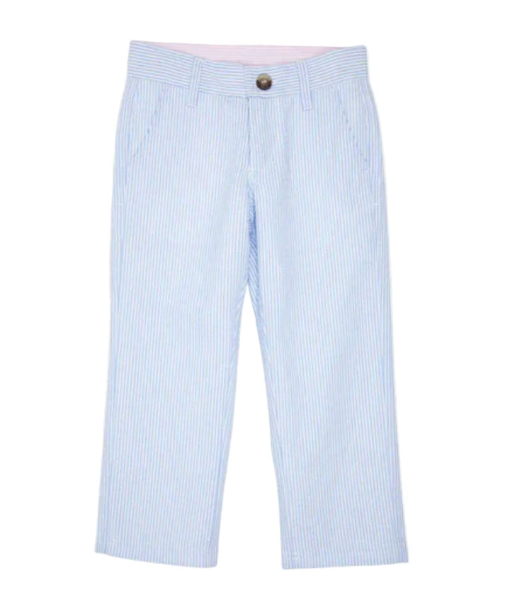 Prep School Pants - Breakers Blue Seersucker Boy Pants Beaufort Bonnet 