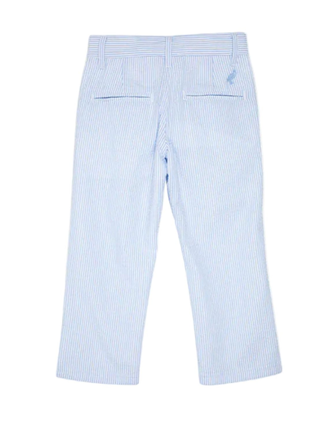 Prep School Pants - Breakers Blue Seersucker Boy Pants Beaufort Bonnet 