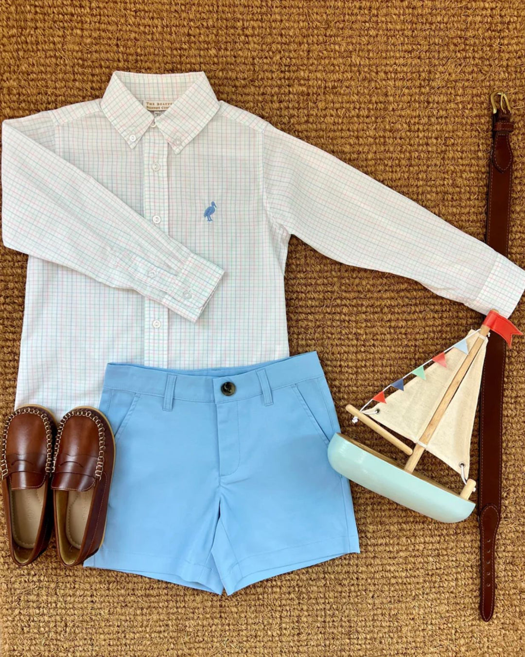 Prepletic™ Charlie's Chinos - Sarasota Sky Boy Shorts Beaufort Bonnet 