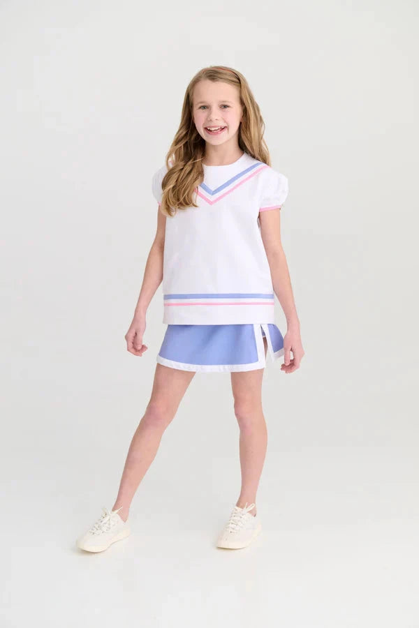 Prepletic™ Samantha Skort - Park City Periwinkle Girl Skirt Beaufort Bonnet 