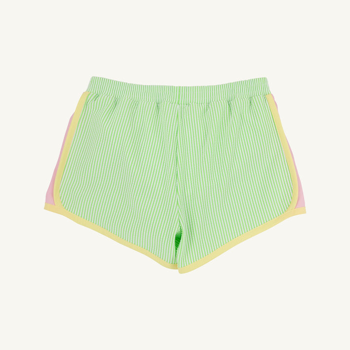 Prepletic™ Shimmy Shake Shorts - Lexington Lime Stripe Girl Shorts Beaufort Bonnet 
