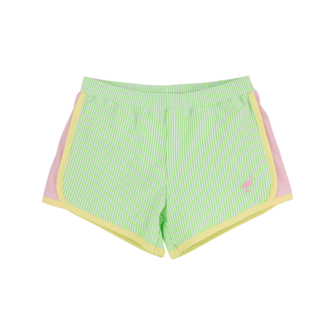 Prepletic™ Shimmy Shake Shorts - Lexington Lime Stripe Girl Shorts Beaufort Bonnet 