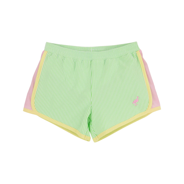 Prepletic™ Shimmy Shake Shorts - Lexington Lime Stripe Girl Shorts Beaufort Bonnet 