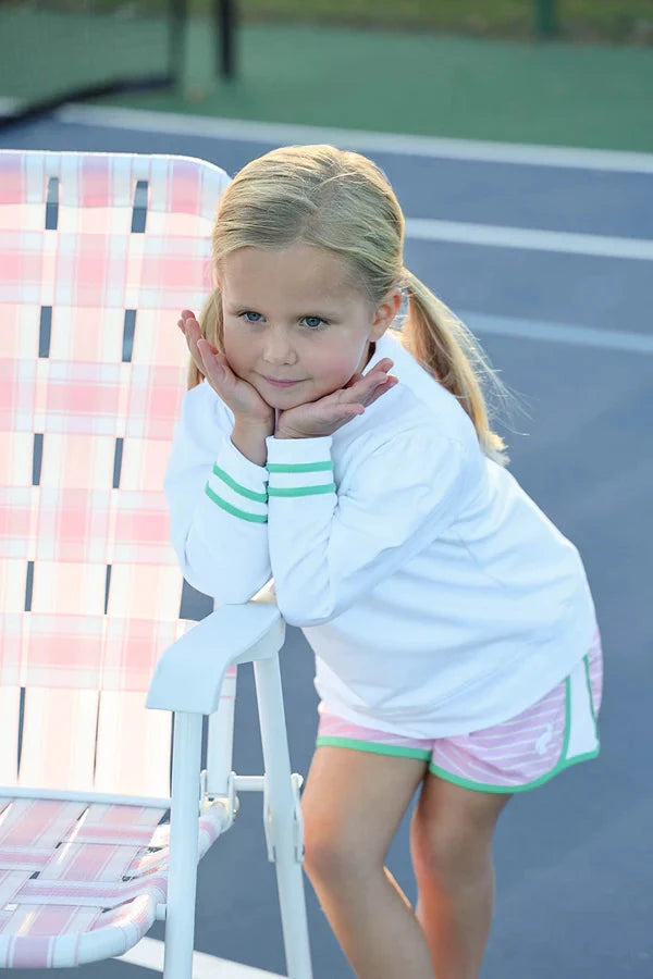 Prepletic™ Shimmy Shake Shorts - Pier Party Pink Stripe Girl Shorts Beaufort Bonnet 