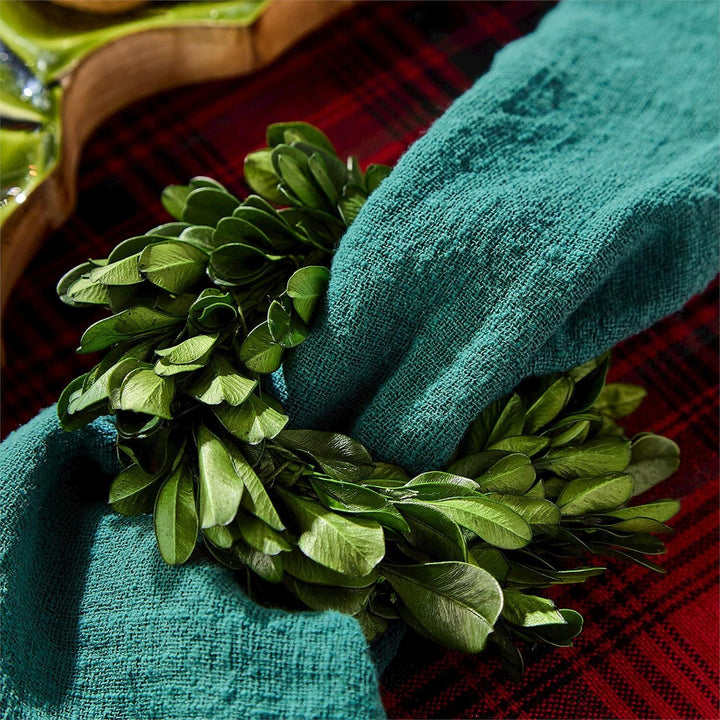 Preserved Boxwood Wreath Napkin Rings - Set of 4 Napkin Rings Two's Company 
