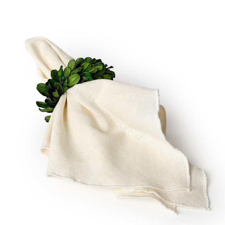 Preserved Boxwood Wreath Napkin Rings - Set of 4 Napkin Rings Two's Company 
