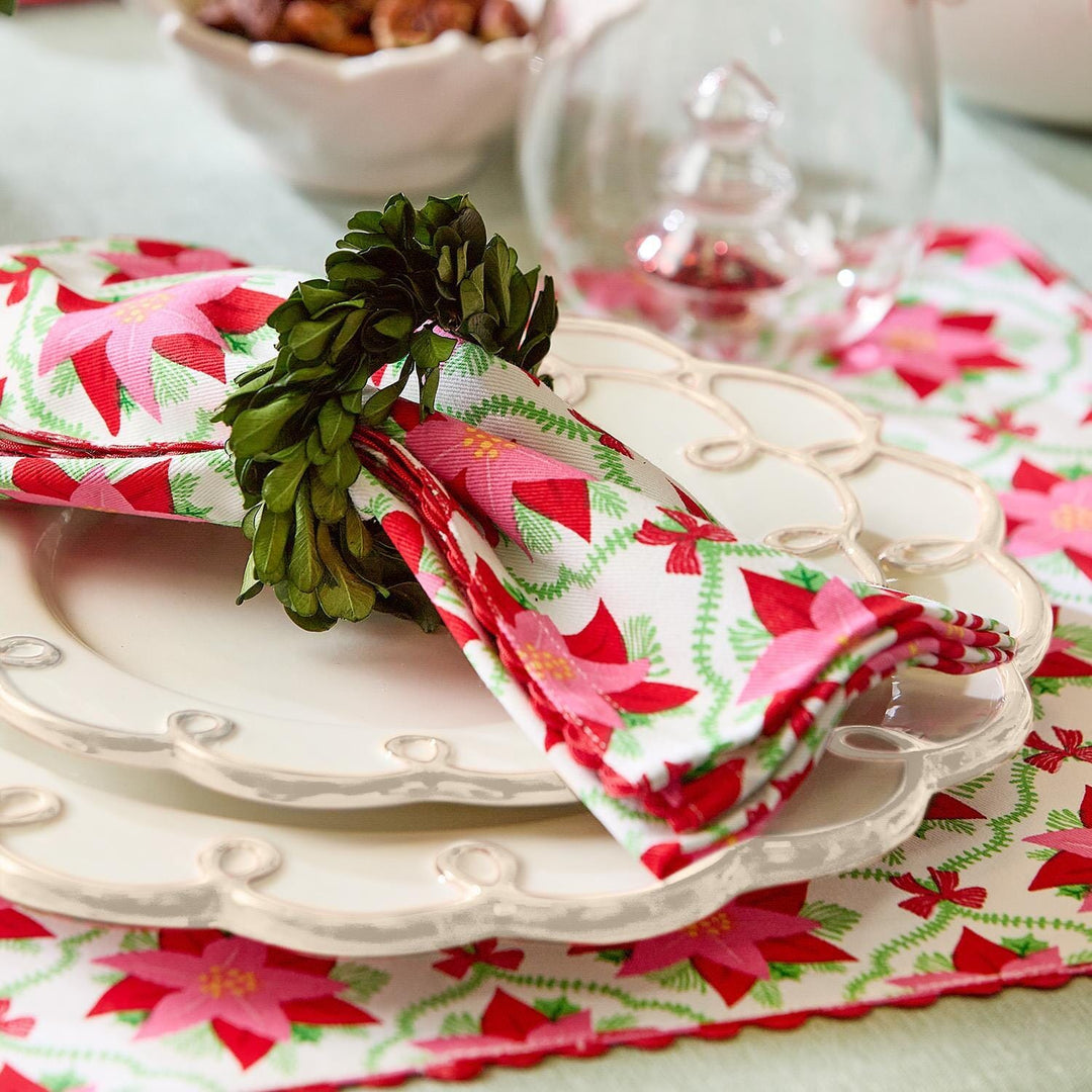 Preserved Boxwood Wreath Napkin Rings - Set of 4 Napkin Rings Two's Company 