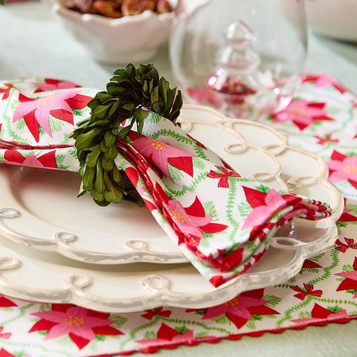 Preserved Boxwood Wreath Napkin Rings - Set of 4 Napkin Rings Two's Company 