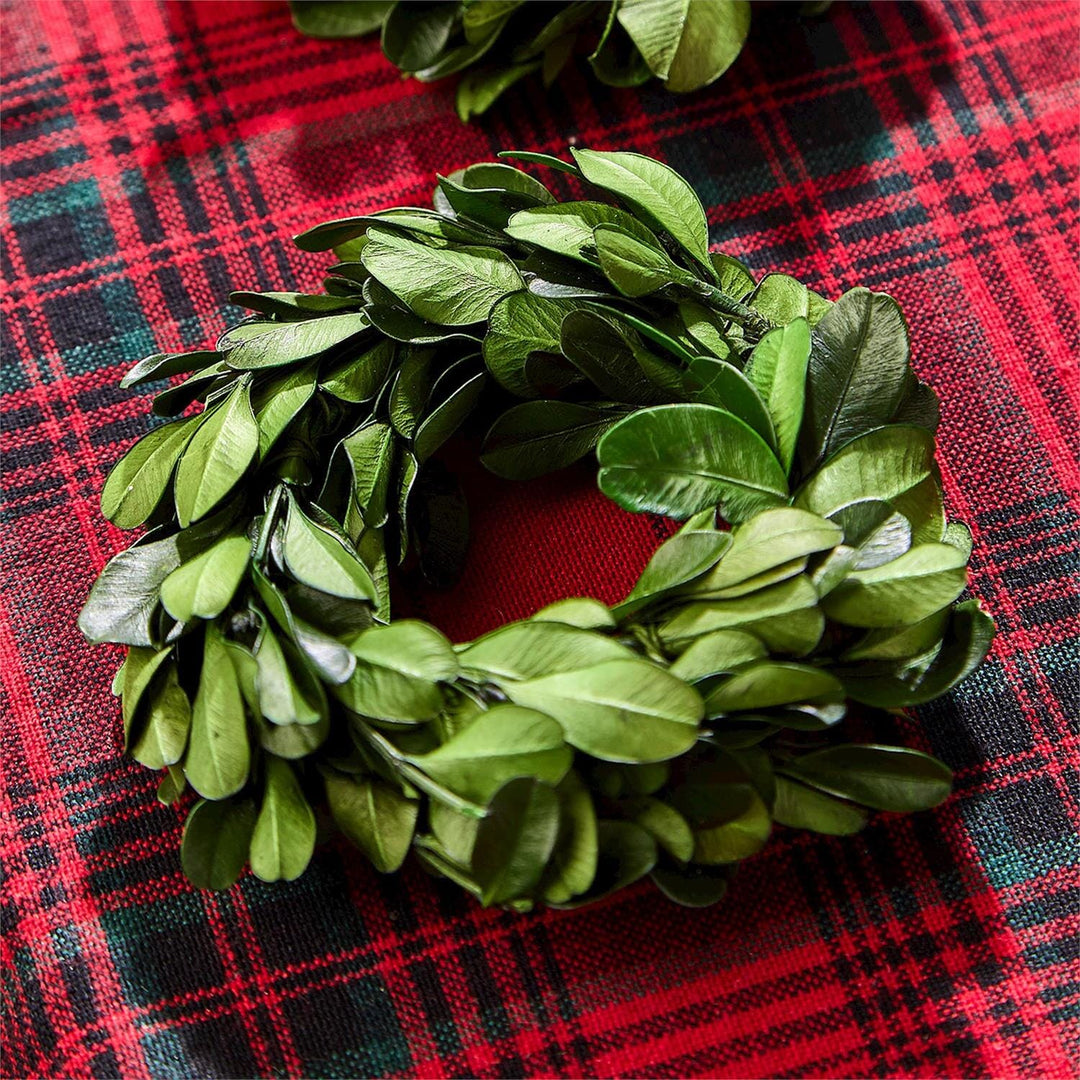 Preserved Boxwood Wreath Napkin Rings - Set of 4 Napkin Rings Two's Company 