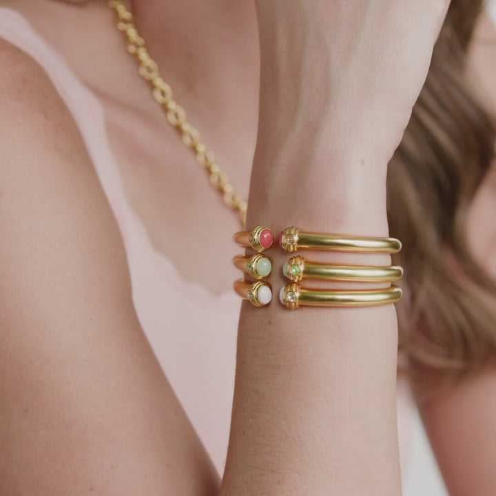 Portofino Demi Cuff - Melon Jade