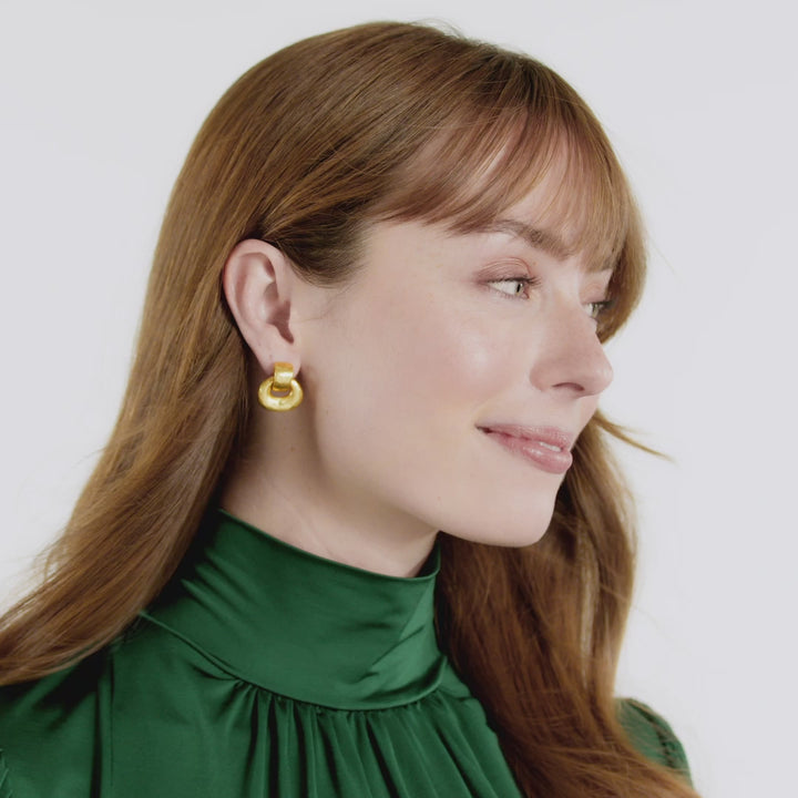 Avalon Demi Doorknocker Earrings - Gold