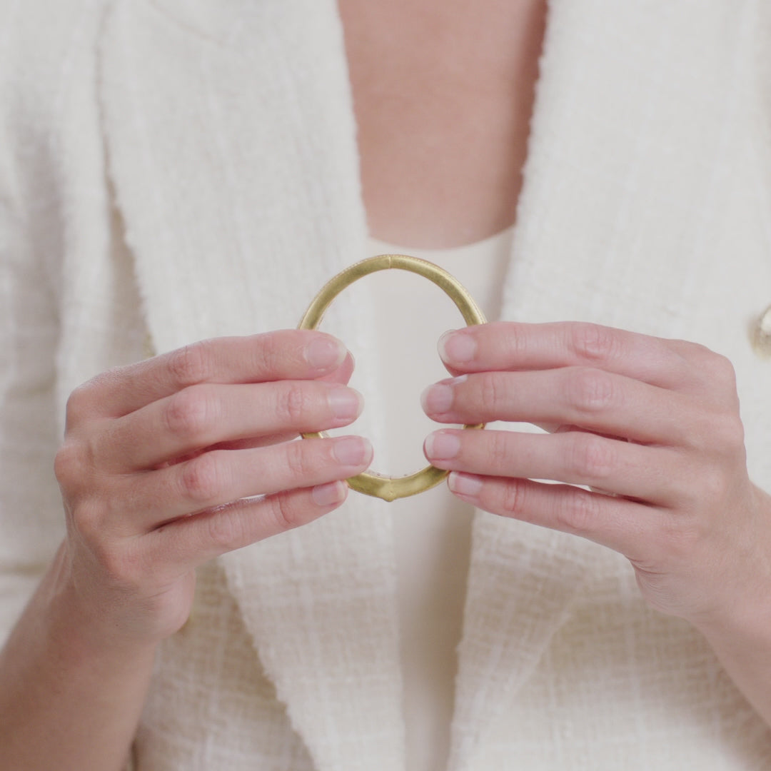 Cannes Statement Hinge Bangle - Gold