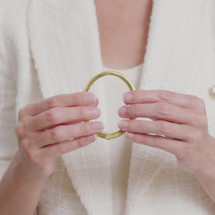 Cannes Statement Hinge Bangle - Gold