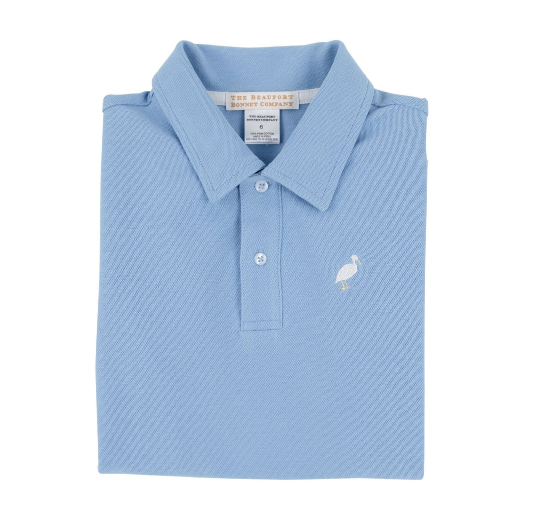 Prim and Proper Beach Polo - Sarasota Sky Boy Shirt Beaufort Bonnet 