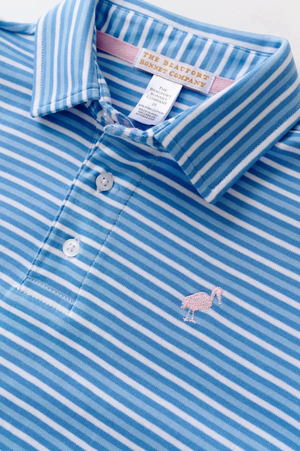 Prim and Proper Beach Polo - Sumner County Stripe Boy Shirt Beaufort Bonnet 