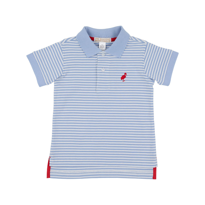 Prim and Proper Polo - Beale Street Blue Stripe Boy Shirt Beaufort Bonnet 