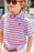 Prim and Proper Polo - Broward Blue Stripe/Richmond Red Boy Shirt Beaufort Bonnet 