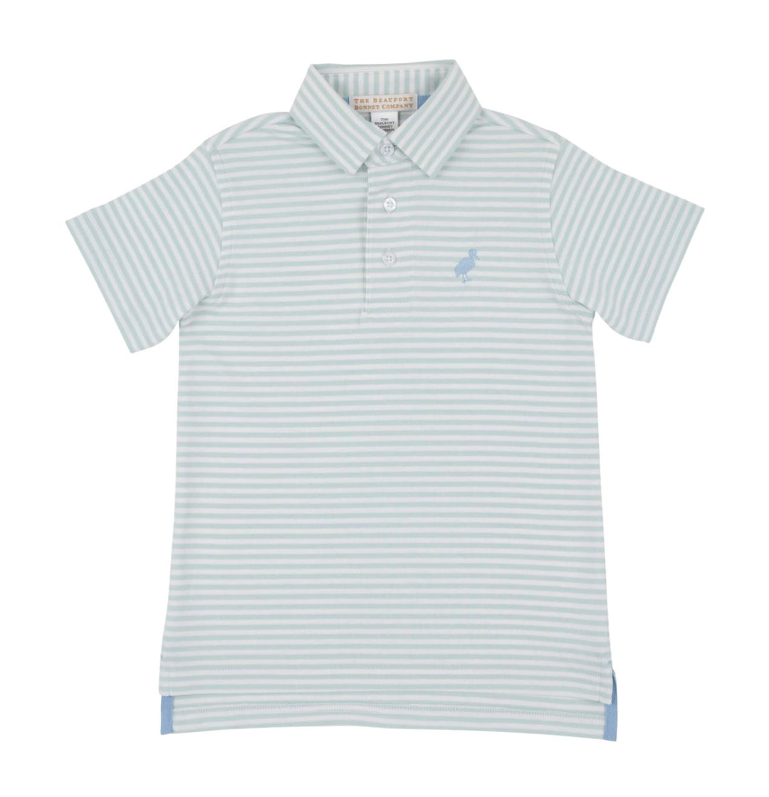 Prim and Proper Polo - Old Greenwich Stripe Boy Shirt Beaufort Bonnet 