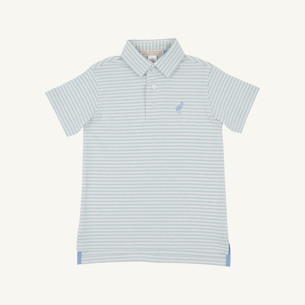 Prim and Proper Polo - Old Greenwich Stripe Boy Shirt Beaufort Bonnet 