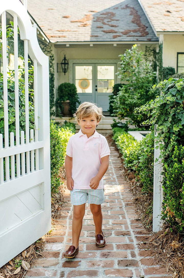 Prim and Proper Polo - Palm Beach Pink Boy Shirt Beaufort Bonnet 