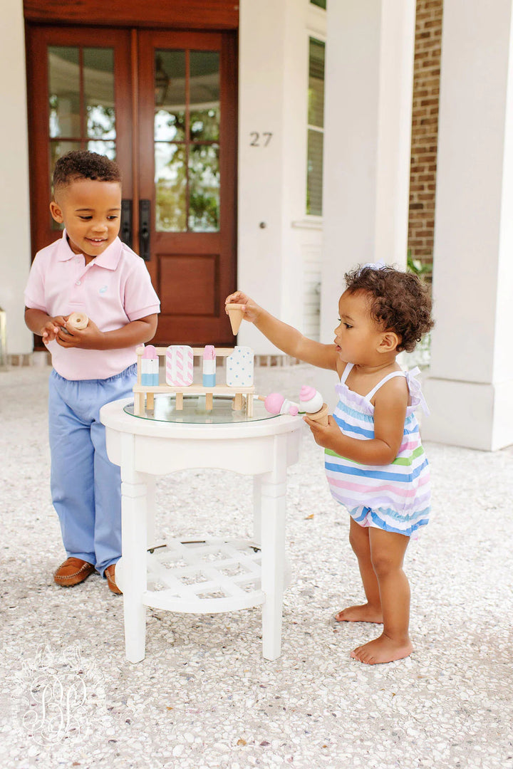 Prim and Proper Polo - Palm Beach Pink Boy Shirt Beaufort Bonnet 