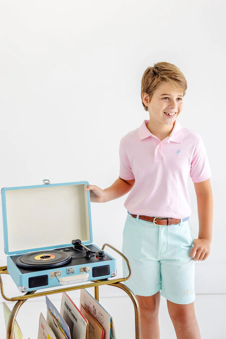 Prim and Proper Polo - Palm Beach Pink Boy Shirt Beaufort Bonnet 