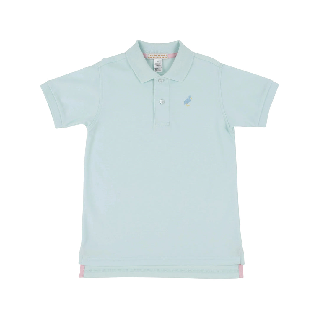 Prim and Proper Polo - Sea Island Seafoam Boy Shirt Beaufort Bonnet 