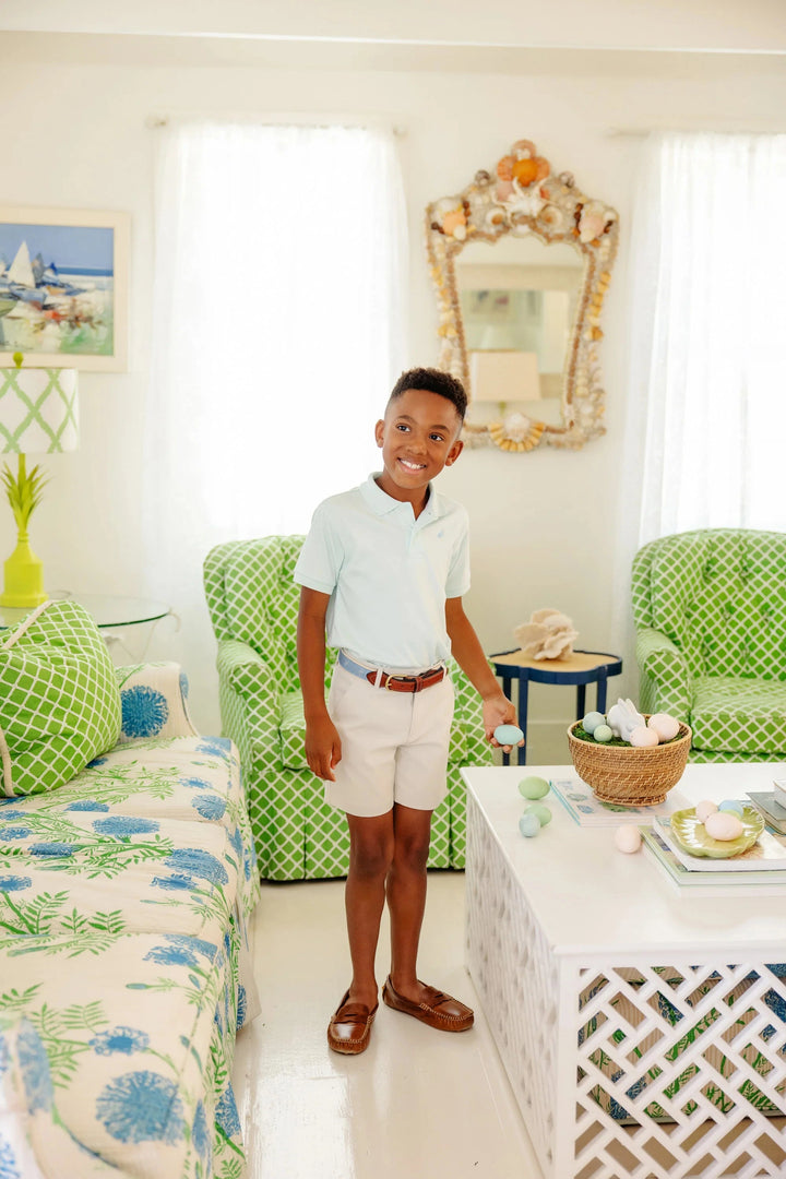 Prim and Proper Polo - Sea Island Seafoam Boy Shirt Beaufort Bonnet 