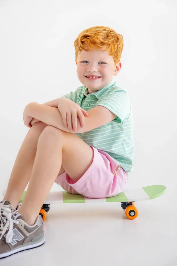 Prim and Proper Polo - Sumner County Stripe Boy Shirt Beaufort Bonnet 