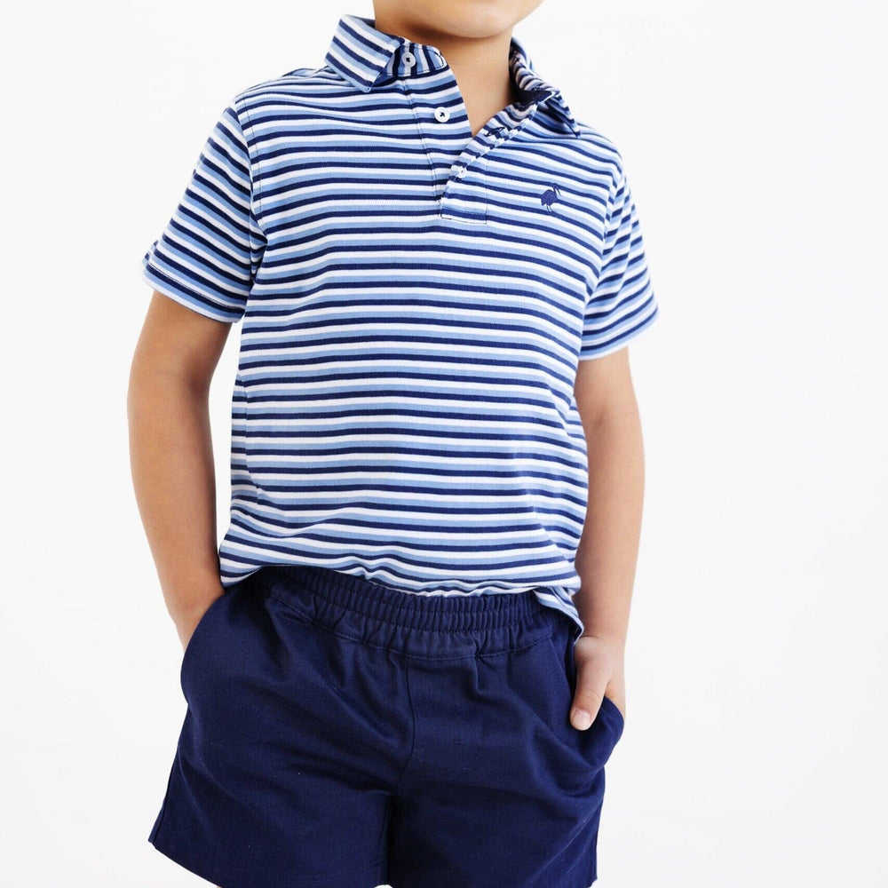 Prim and Proper Polo - Sumner County Stripe Boy Shirt Beaufort Bonnet 
