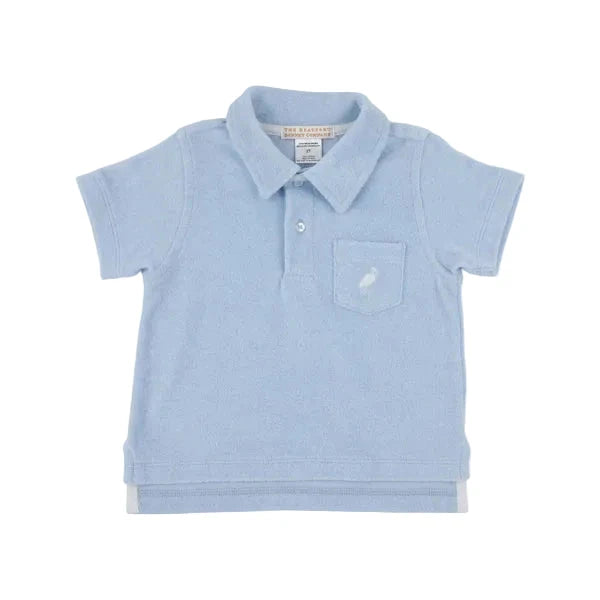 Prim and Proper Polo Terrycloth - Beale Street Blue Boy Shirt Beaufort Bonnet 