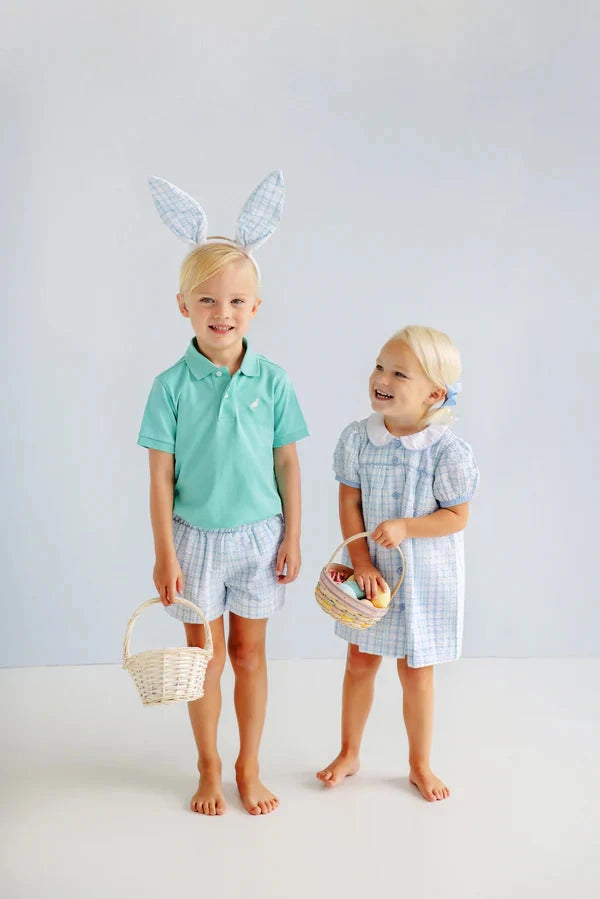 Prim and Proper Polo - Turks Teal Boy Shirt Beaufort Bonnet 