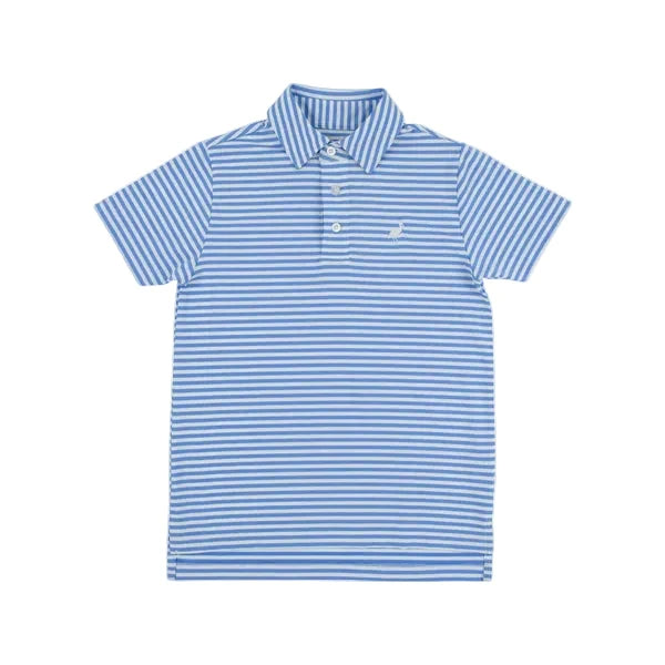 Prim and Proper Prepletic Polo - Sunrise Blvd Blue Stripe Boy Shirt Beaufort Bonnet 