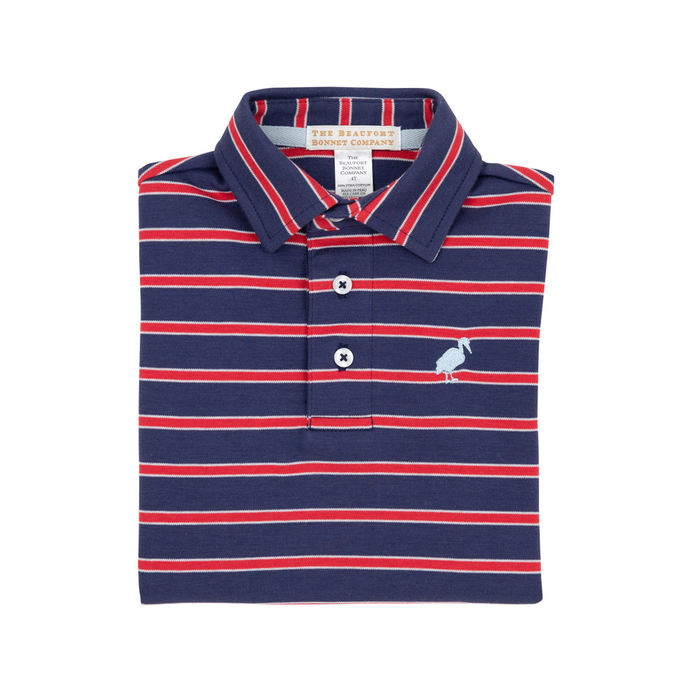 Prim & Proper Polo - Richmond Red/Nantucket Navy Boy Shirt Beaufort Bonnet 