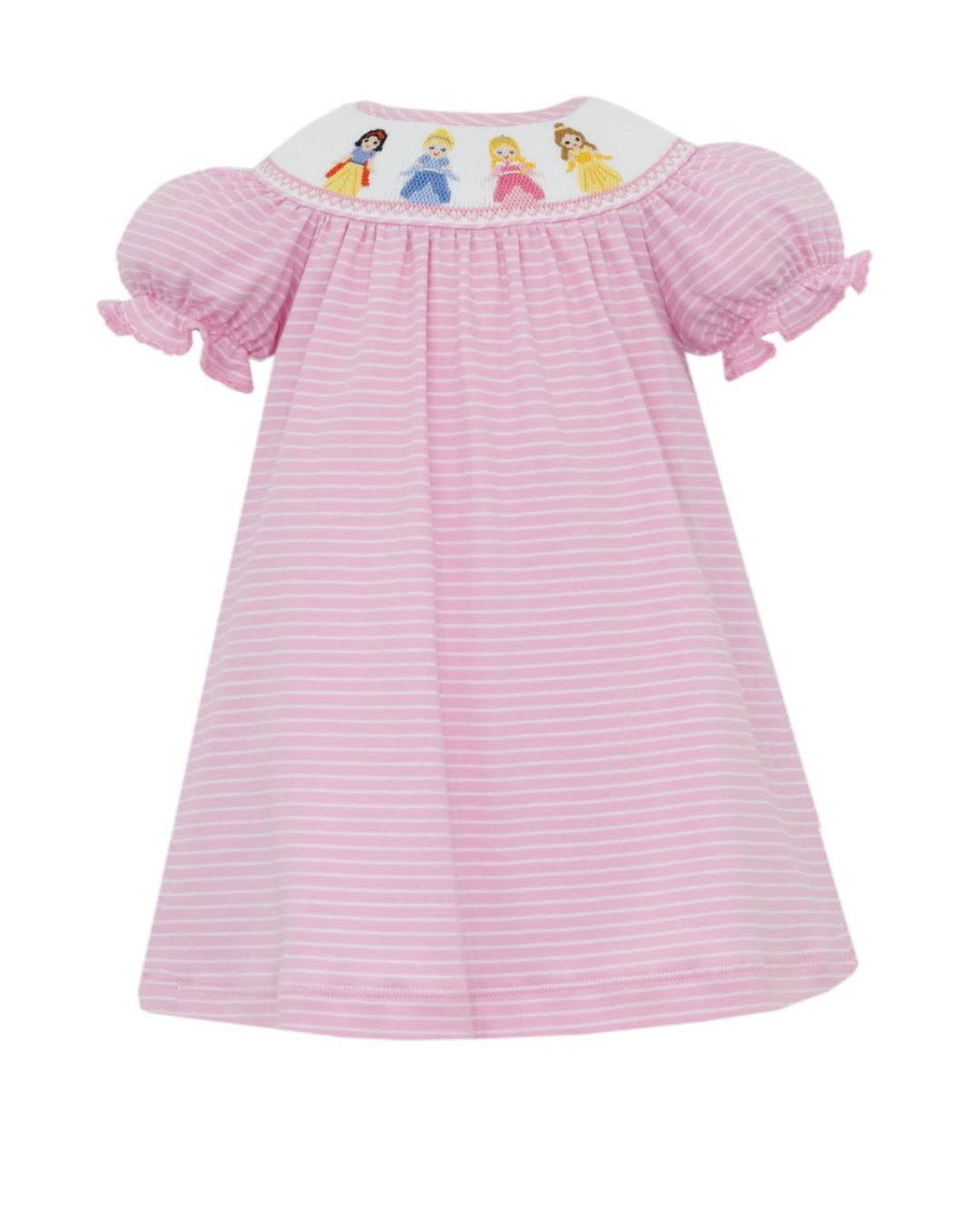 Princesses Pink Stripe Knit Bishop Dress Girl Dress Petit Bebe 