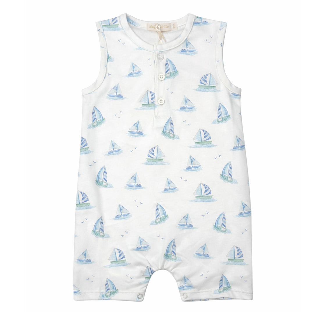 Print Romper - Blue Sails Boy Romper Baby Club Chic 
