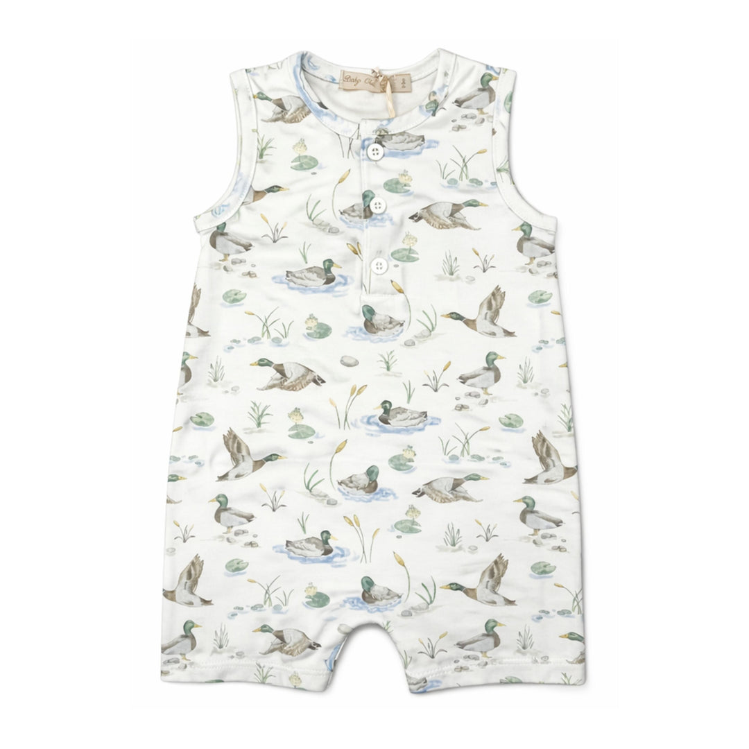 Print Romper - Mallard Ducks Boy Romper Baby Club Chic 