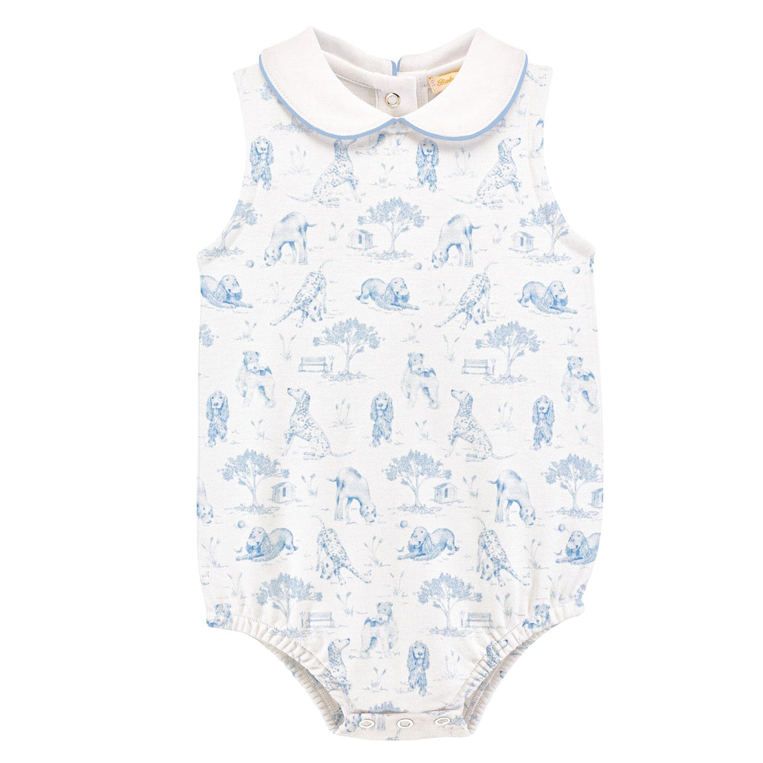 Printed Bubble with Round Collar - Barking Bliss Boy Bubble Baby Club Chic 