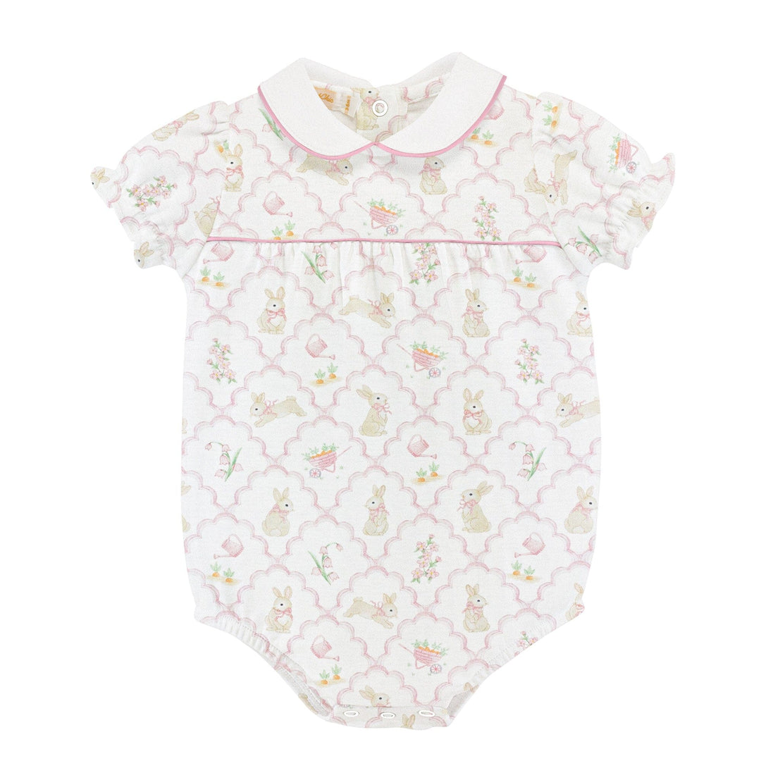 Printed Bubble with Round Collar - Mosaic of Tails Girl Bubble Baby Club Chic 