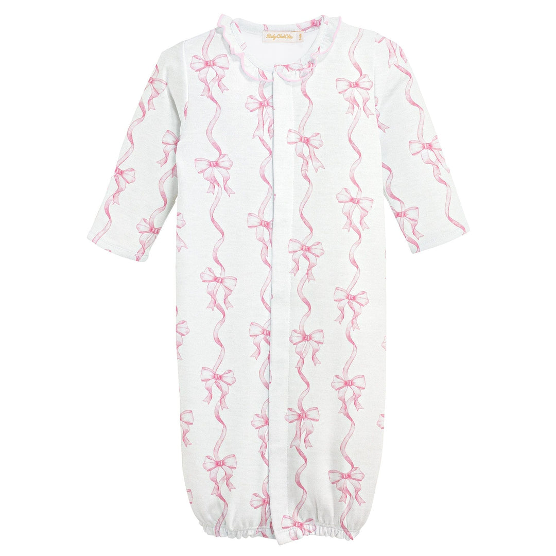 Printed Converter Gown - Coquette Bows Girl Converter Gown Baby Club Chic 