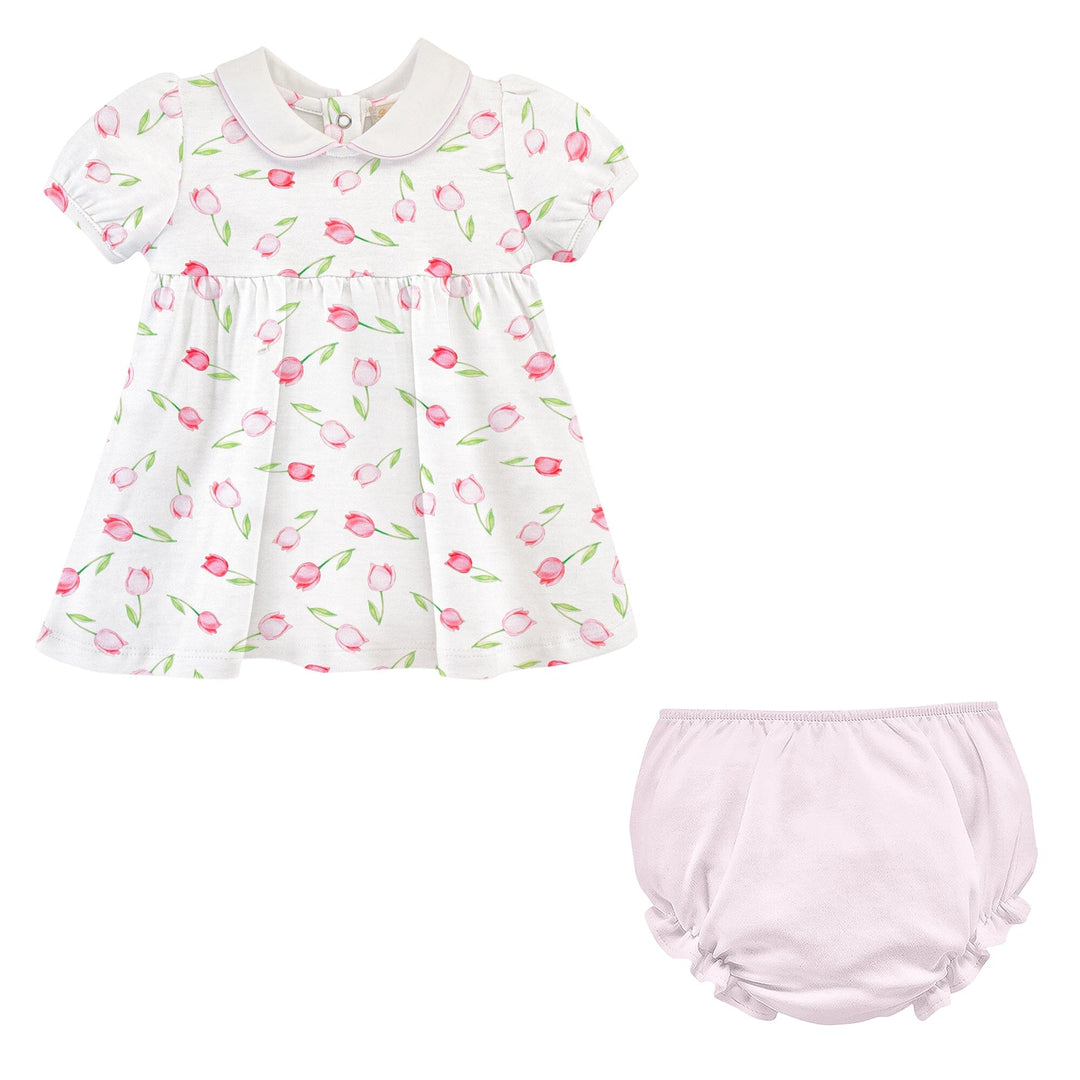 Printed Dress with Round Collar - Baby Tulips Girl Dress Baby Club Chic 