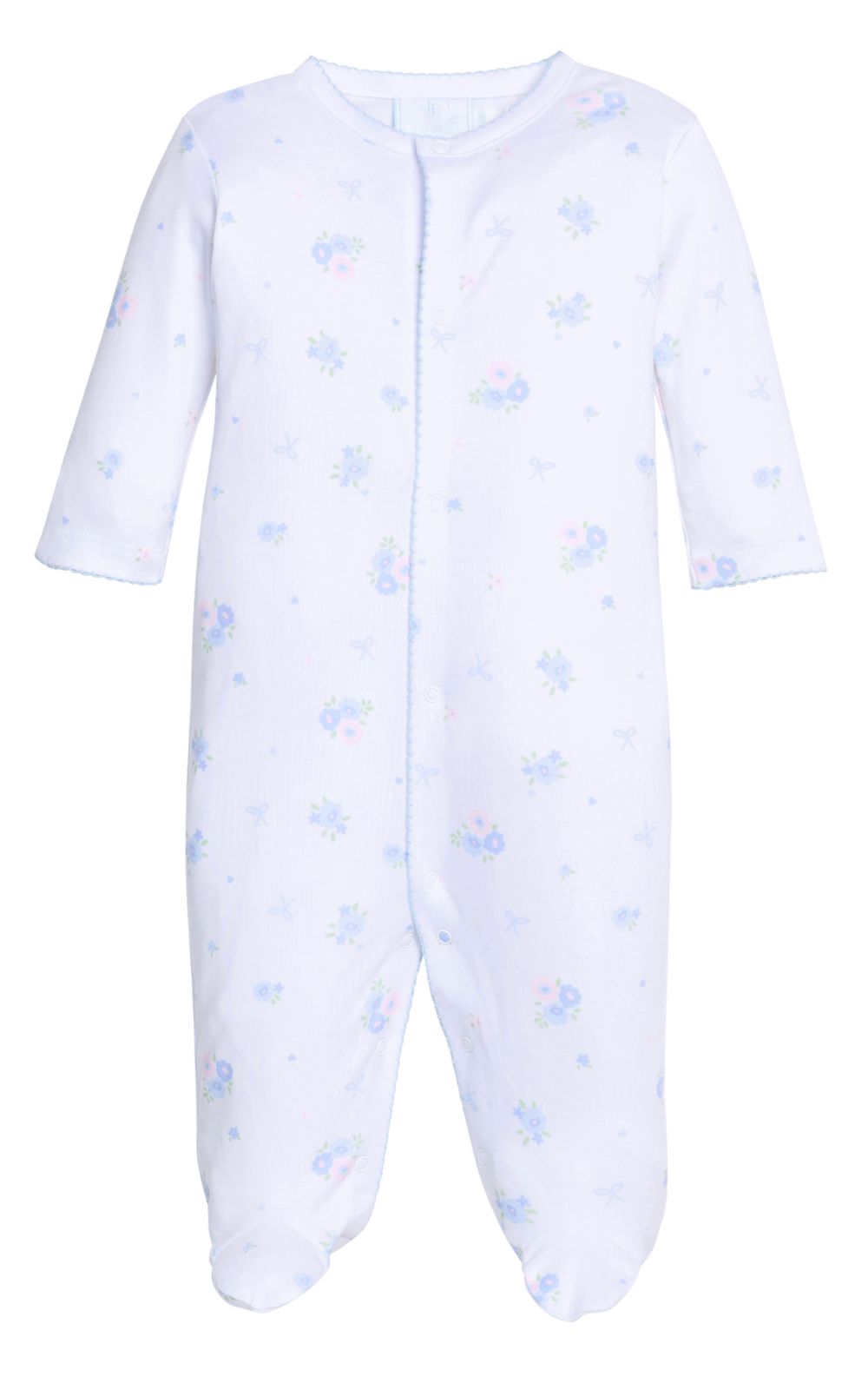Printed Footie - Blue Bell Floral Girl Footie Little English 
