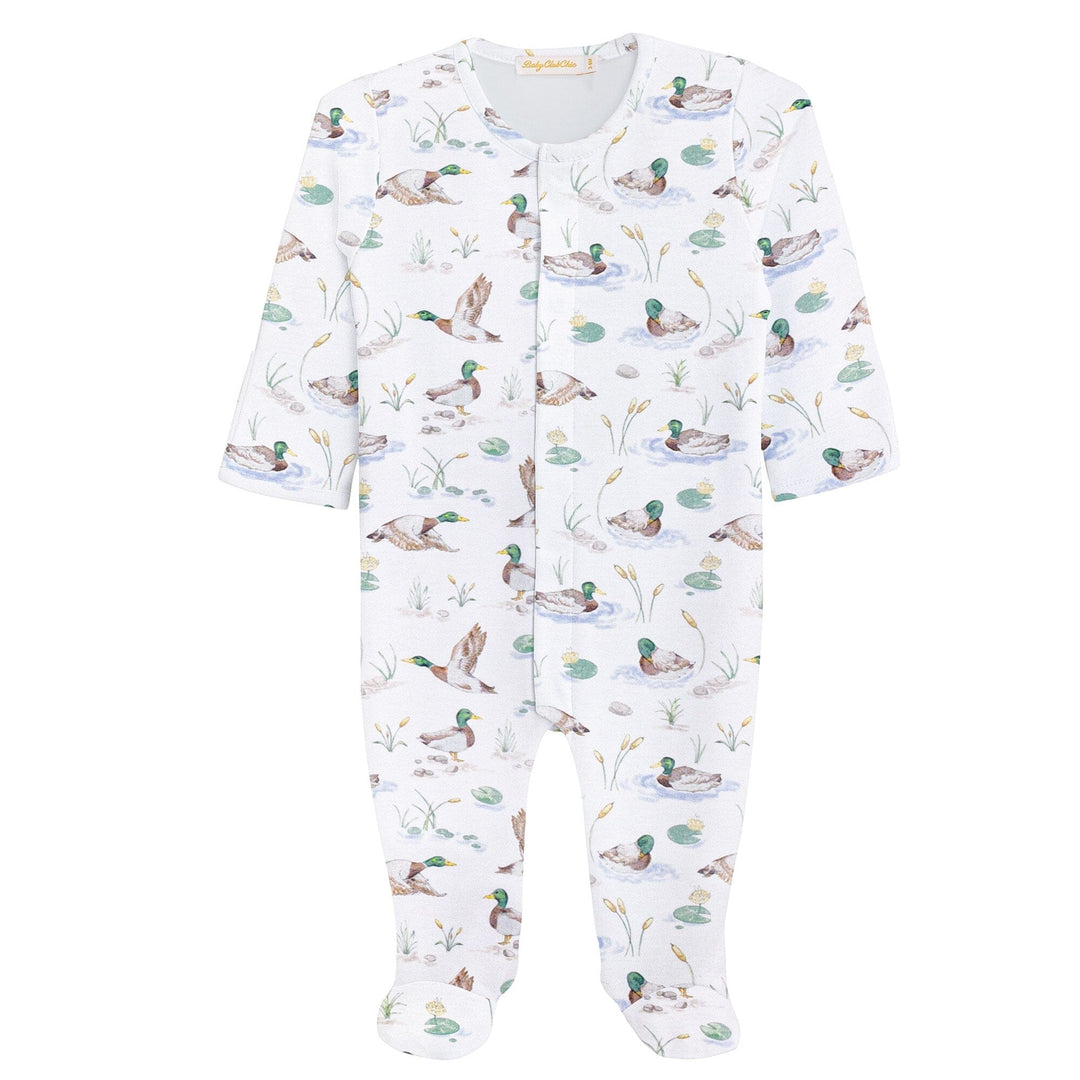 Printed Footie - Mallard Ducks Boy Footie Baby Club Chic 